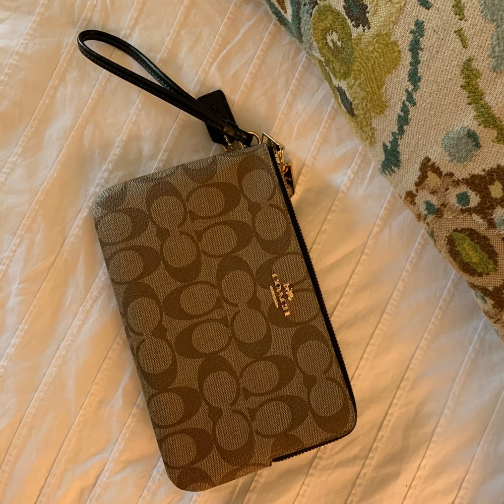 Brown Coach Wristlet